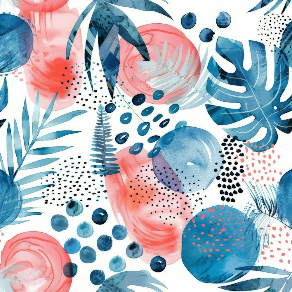 Watercolor Tropical Pattern 2