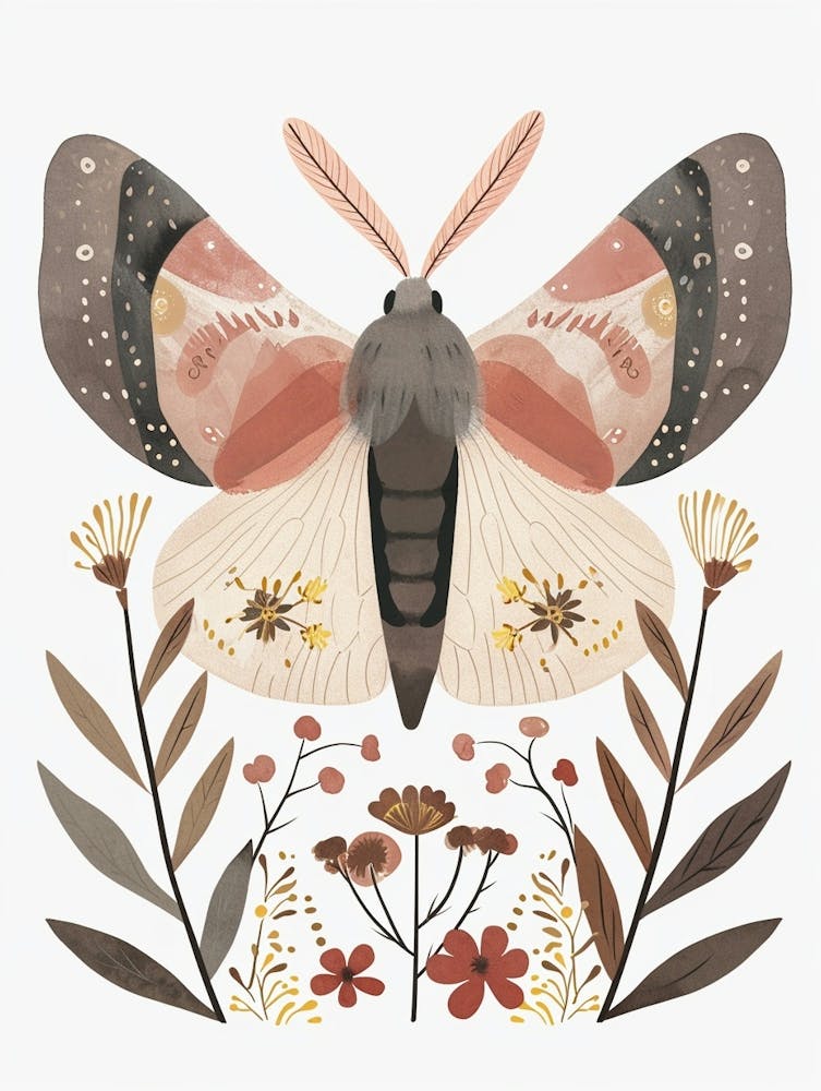 Colourful Insect Illustration Moth 47