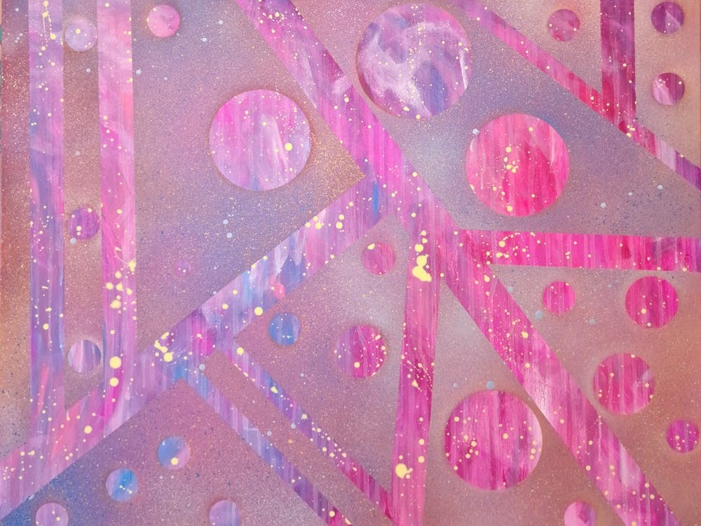 Pink Abstract Painting