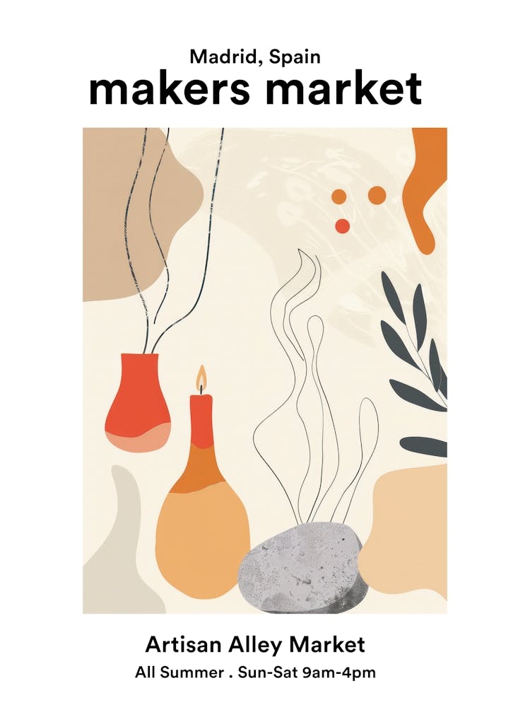 Madrid, Spain Artisan Alley Market