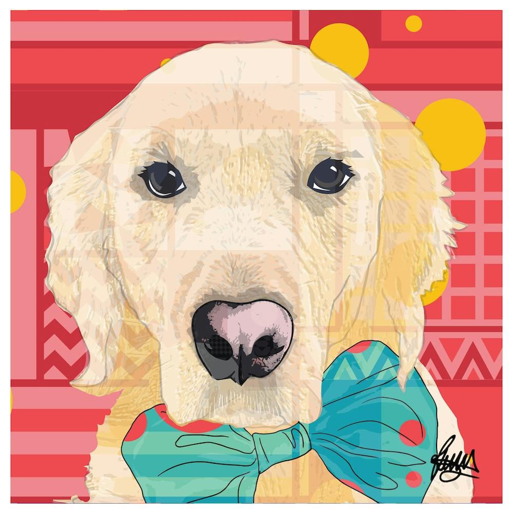 Rosie Golden Retriever Square