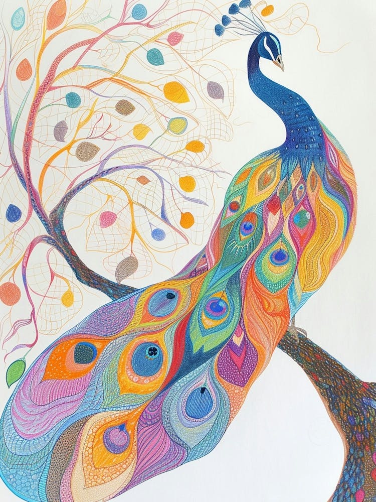 Clean Geometric Pencil Crayon Portrait 2