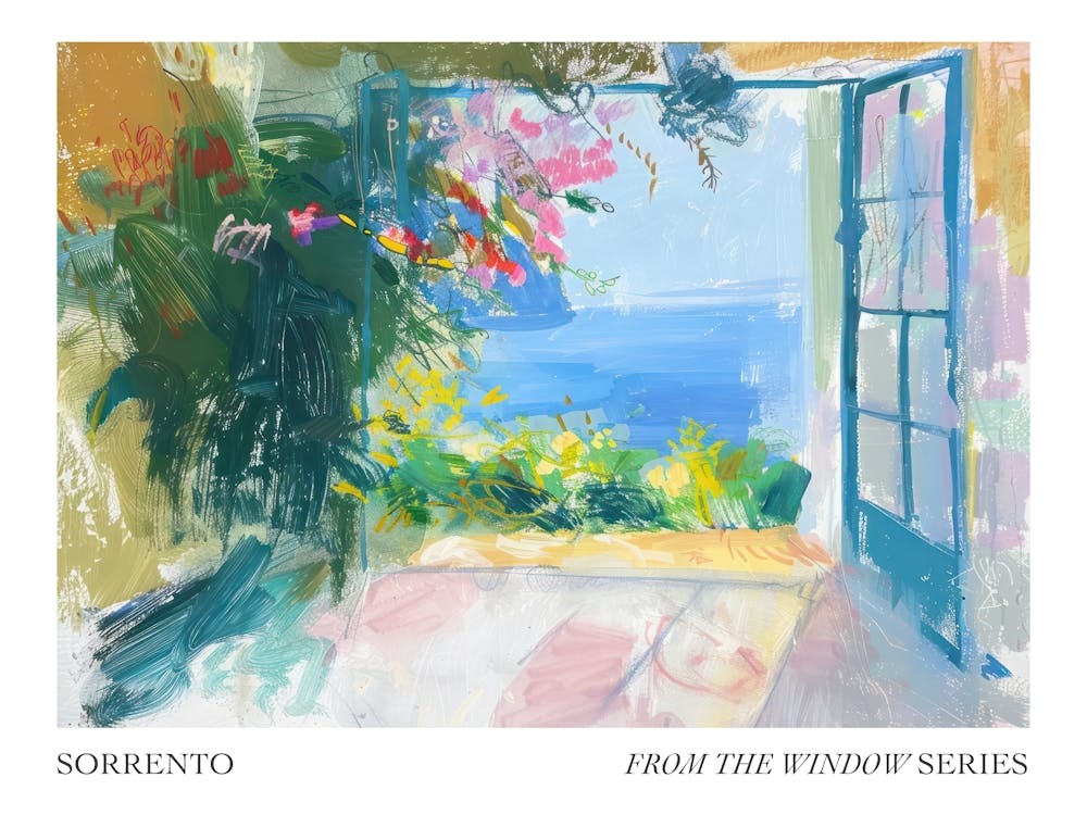 Sorrento From The Window Series Poster Painting 2