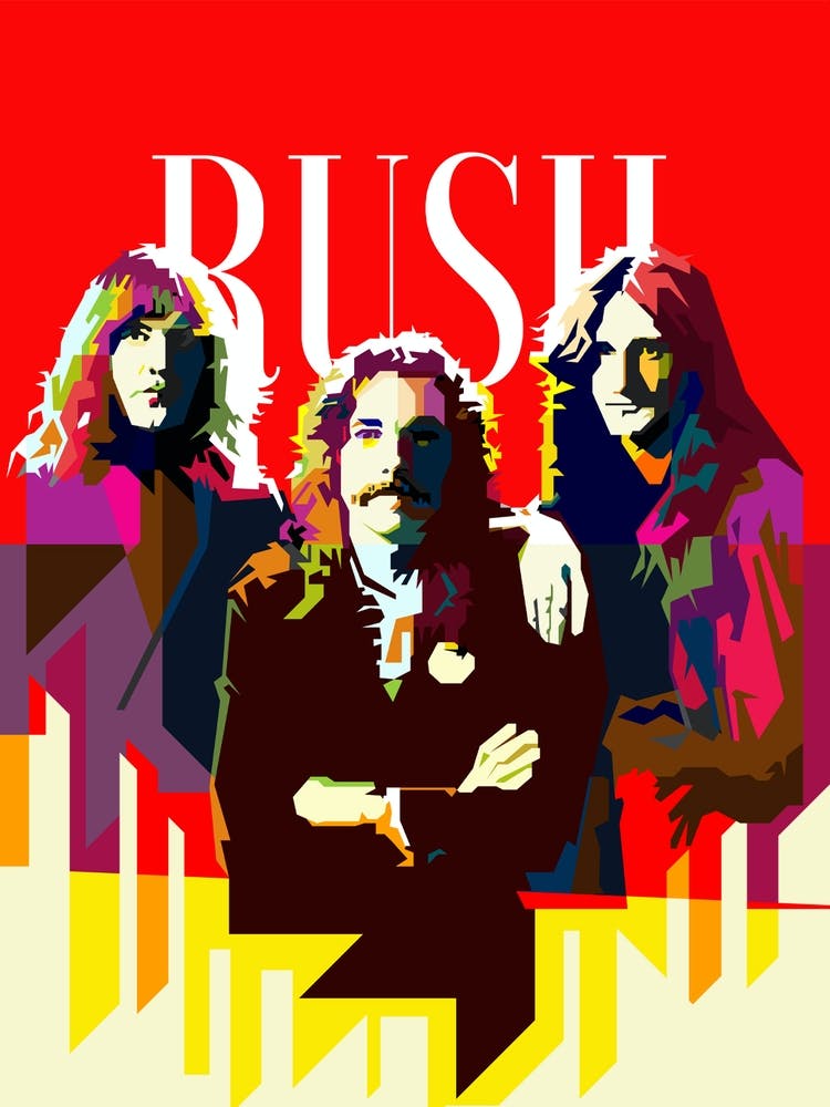 RUSH Rock Progressif Pop Art WPAP