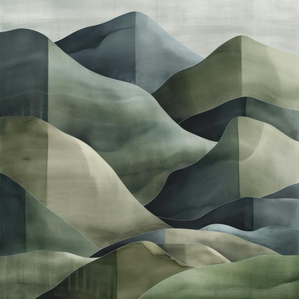 Japanese Watercolour Of Mount Hotaka 4