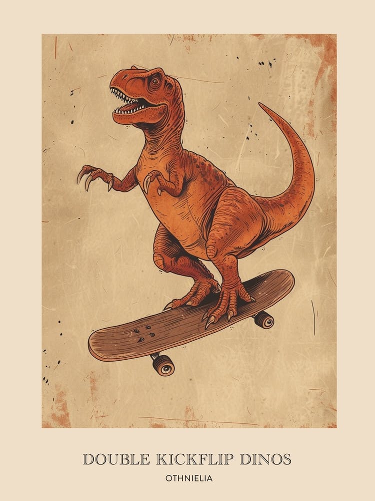 Othnielia Vintage Dinosaur Poster 1
