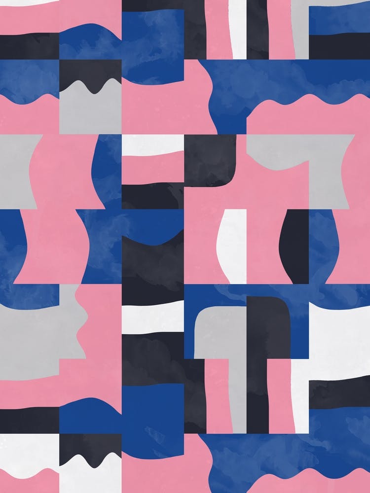 Blocks Cubes Blue Pink