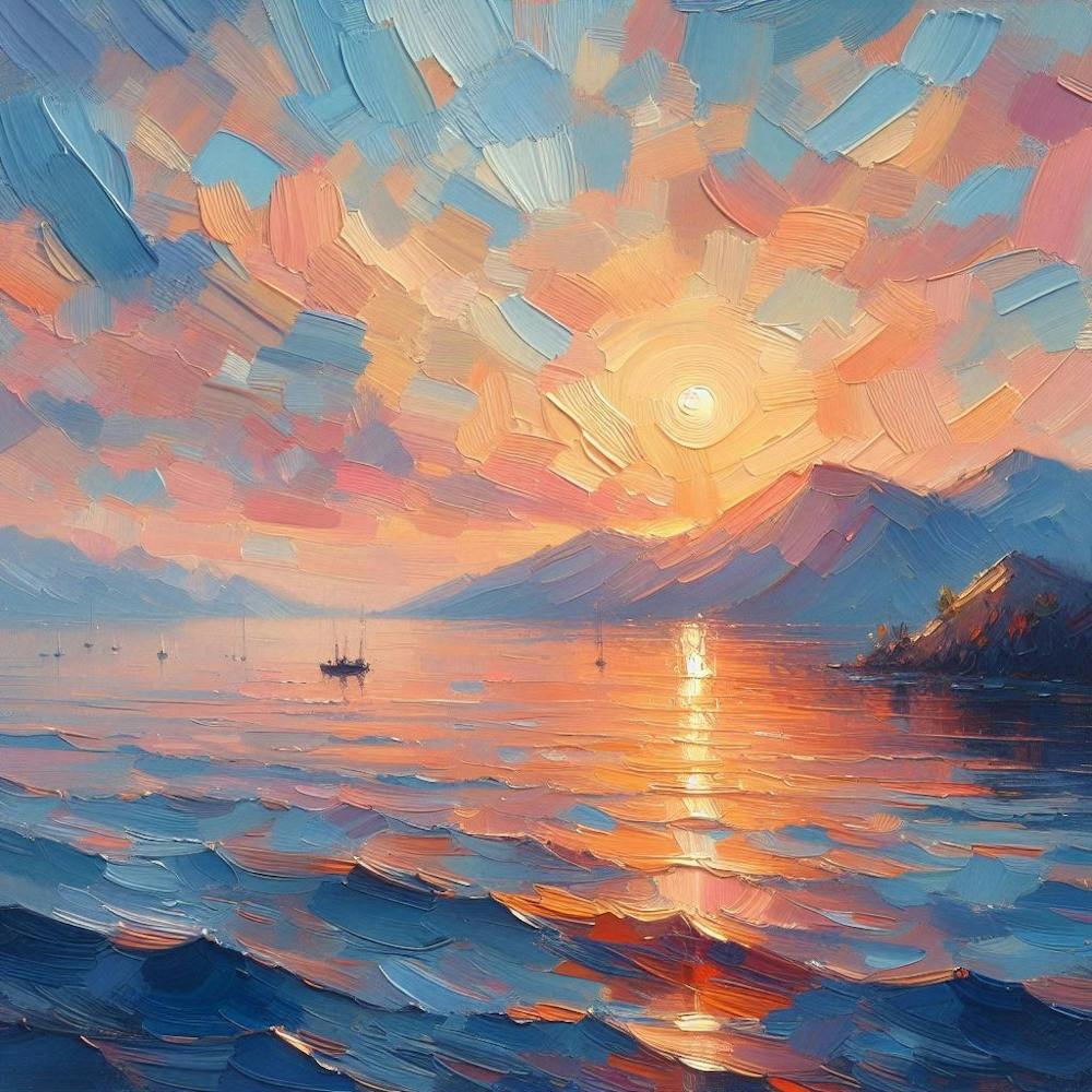 Sunset On The Sea