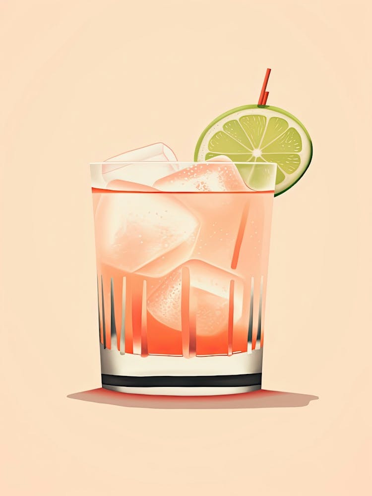 Illustration Paloma Floral Infusion Cocktail 1