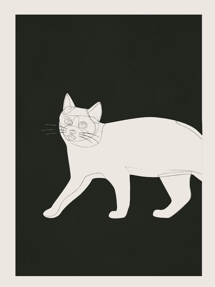 Minimalist Abstract Cat 2