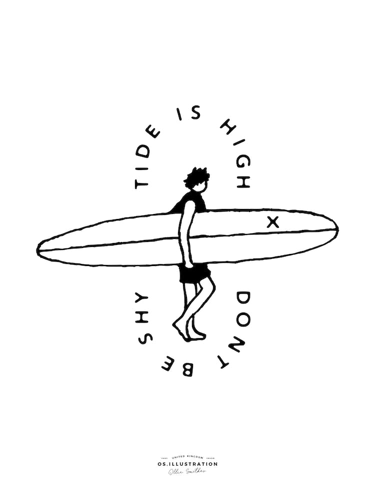 Tide Is High Fineline Illustration 