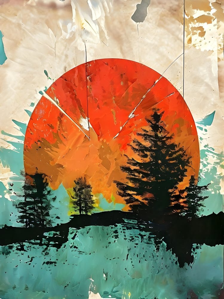 Sunset With Trees 2