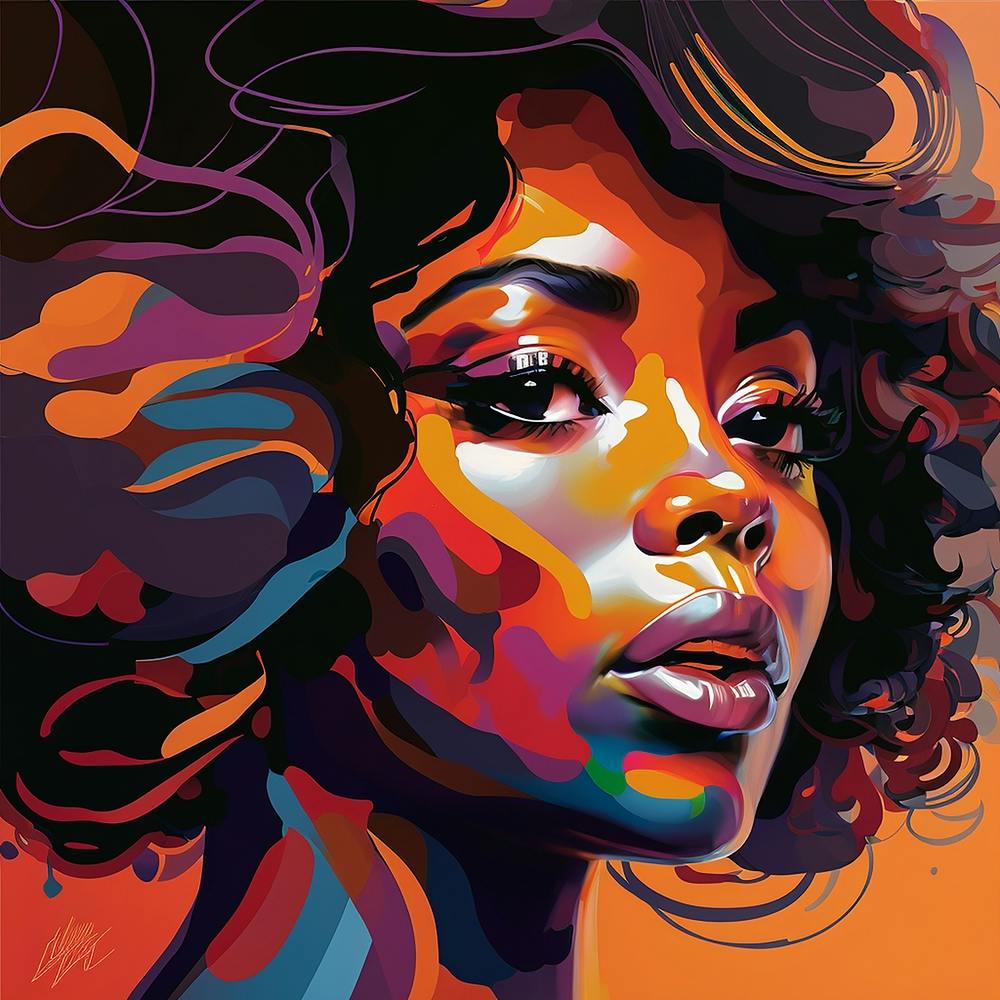 Motown Beauty Fine Art Style Portrait, Disco 70's 3