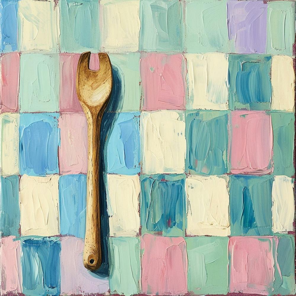 Wooden Spoon Pastel Checkerboard 2