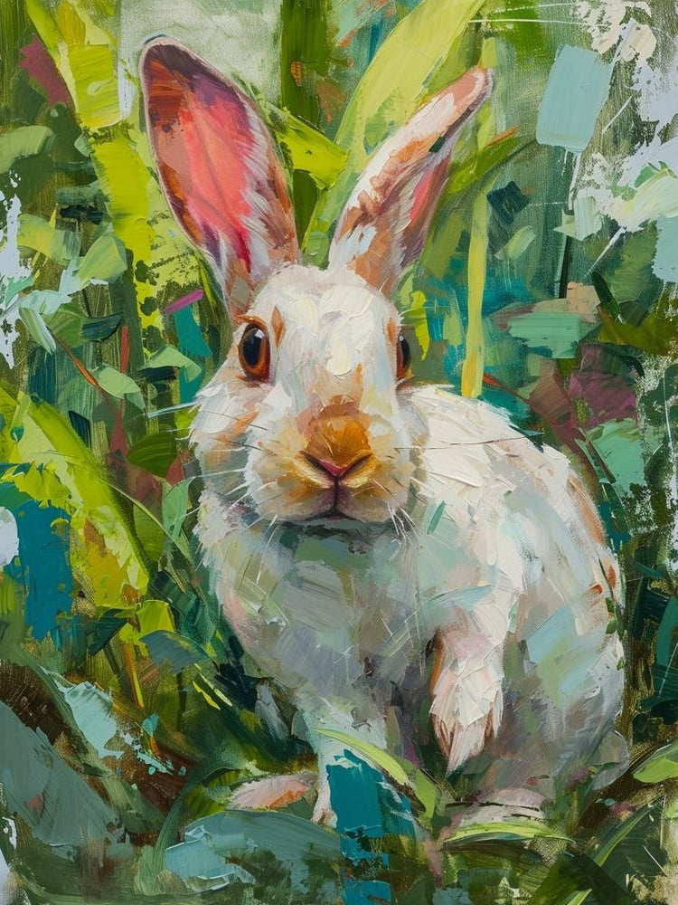 Florida White Rabbit Painting 1