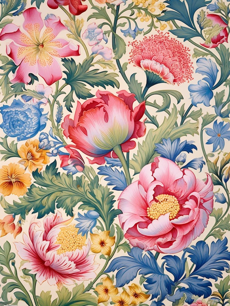 Florale Tapete 25