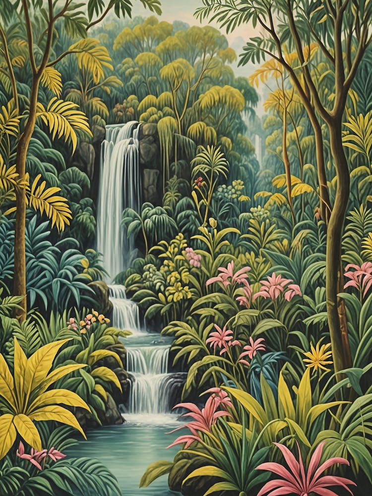 Tropical Waterfall In The Jungle no3