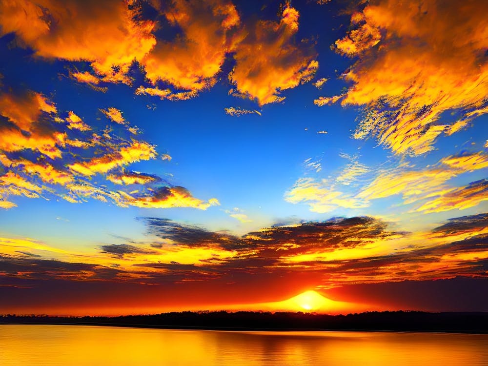 Sunset Over Lake 11