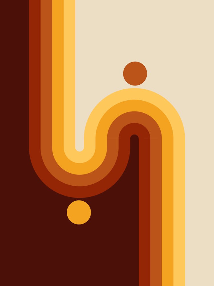 Midcentury Modern Geometric Arch Sun Abstract 7 In Classy Vibes 01