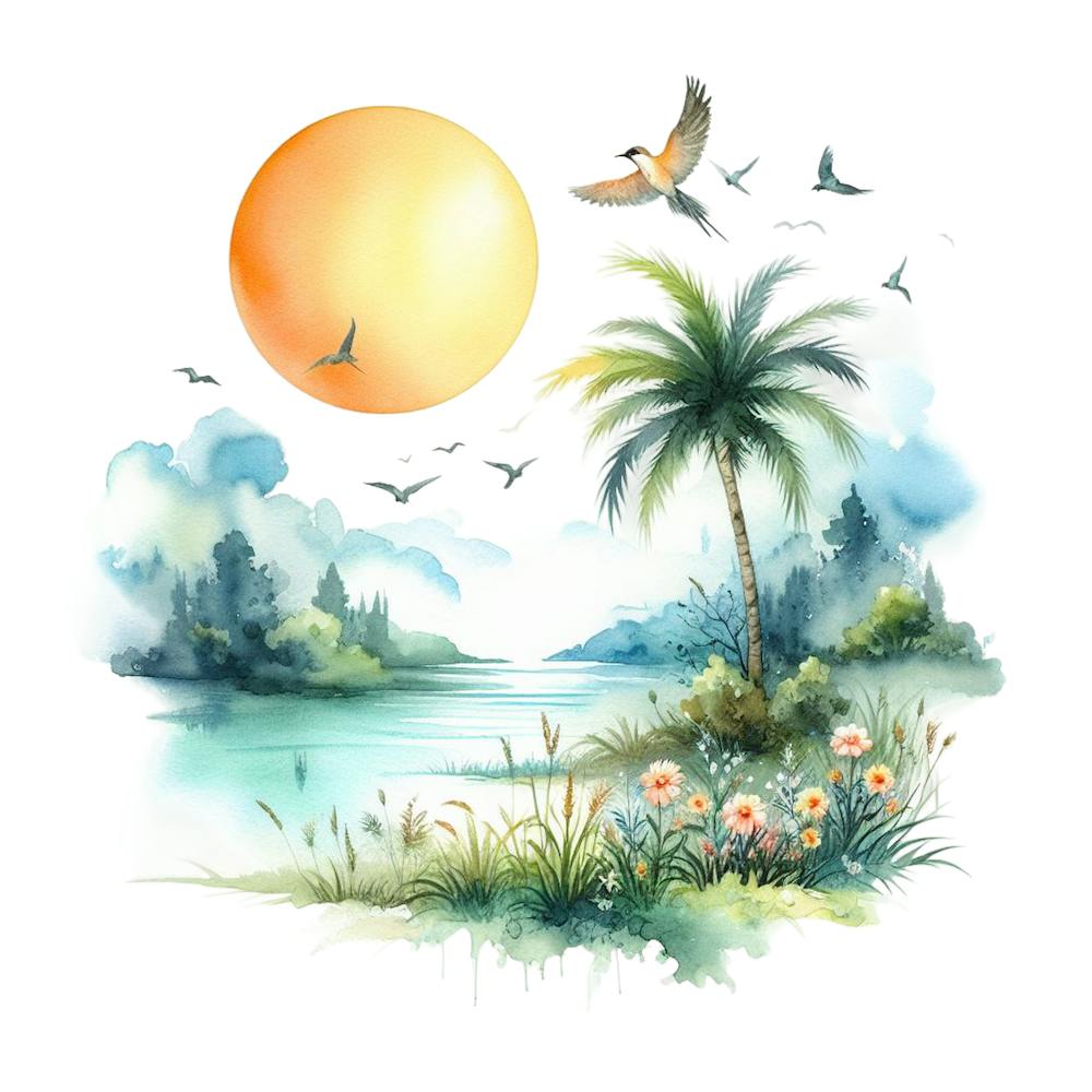 Landscape Watercolor Painting