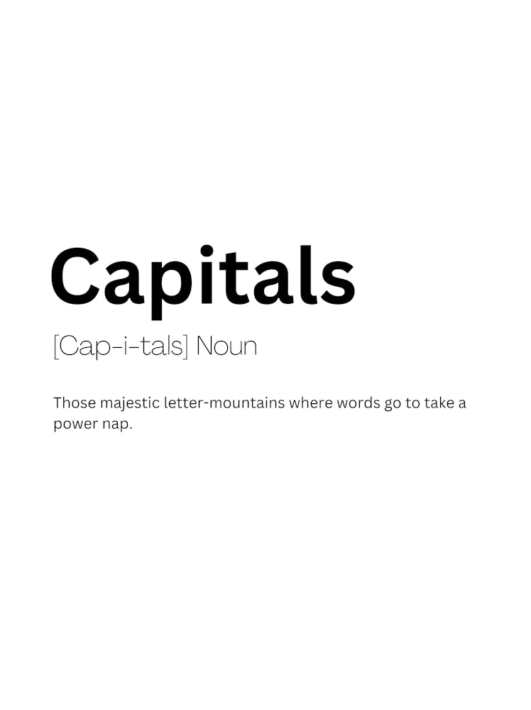 Capitals Definition Meaning