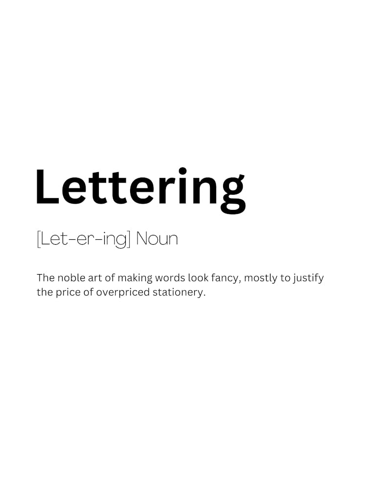 Lettering Definition Meaning 1