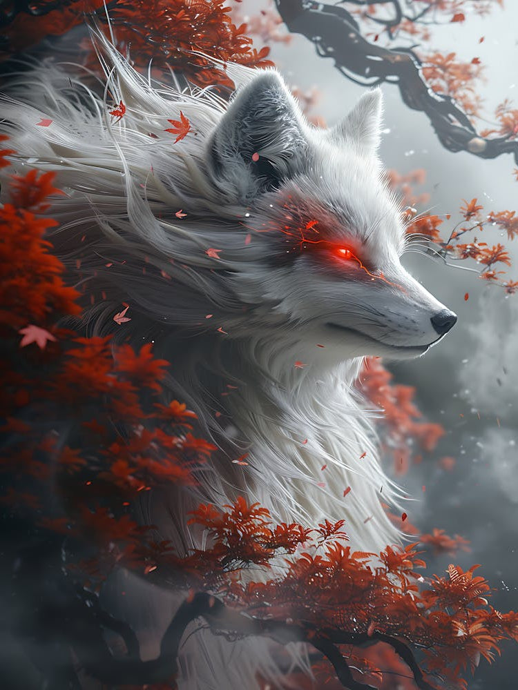 Beautiful Fantasy White Fox 20