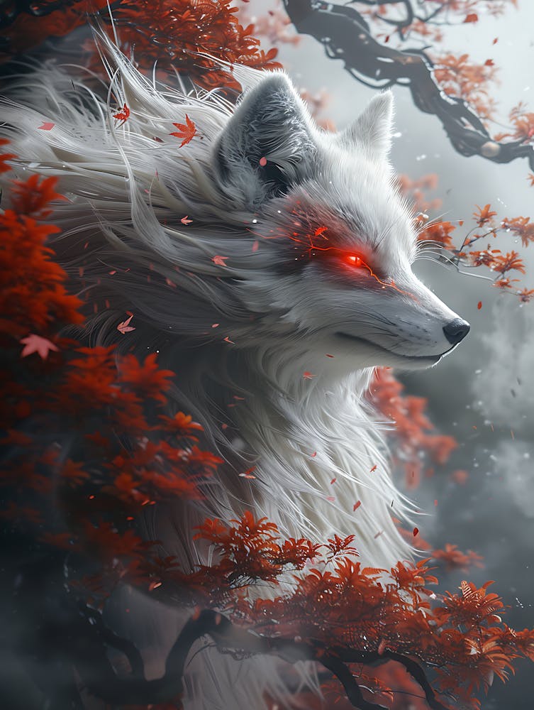 Beautiful Fantasy White Fox 20