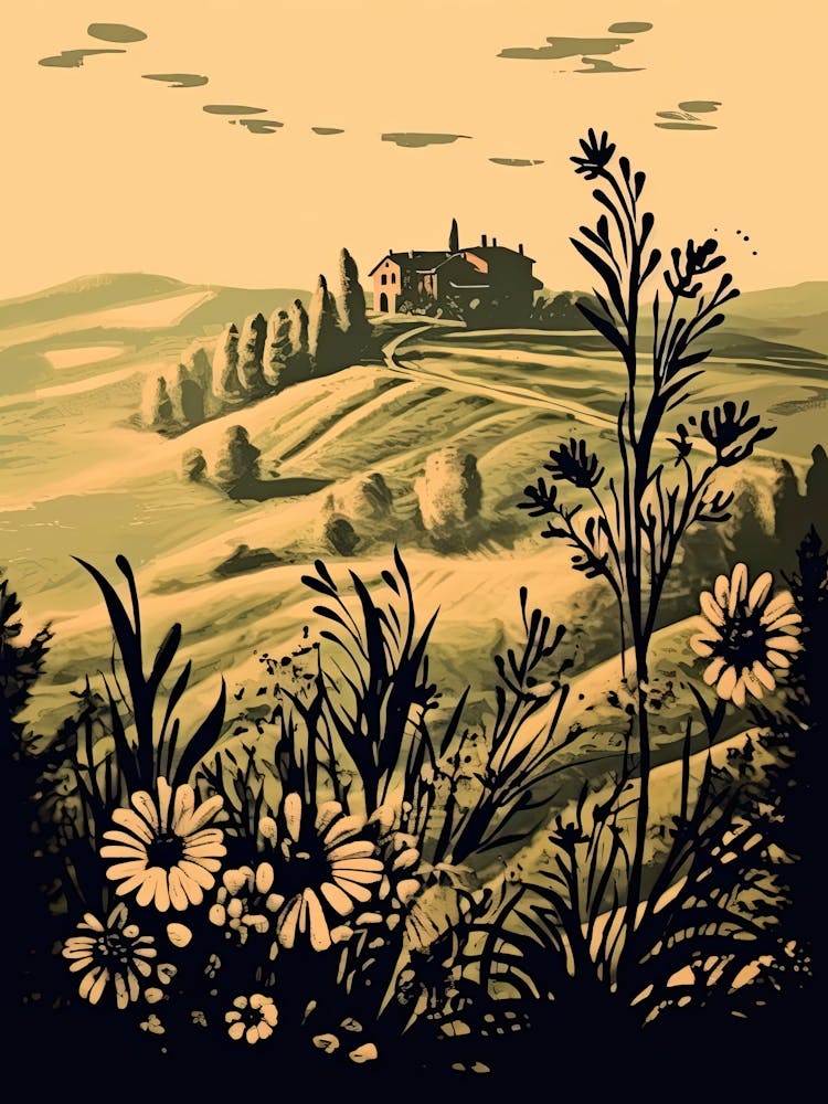 Tuscany, Flower Collage 0