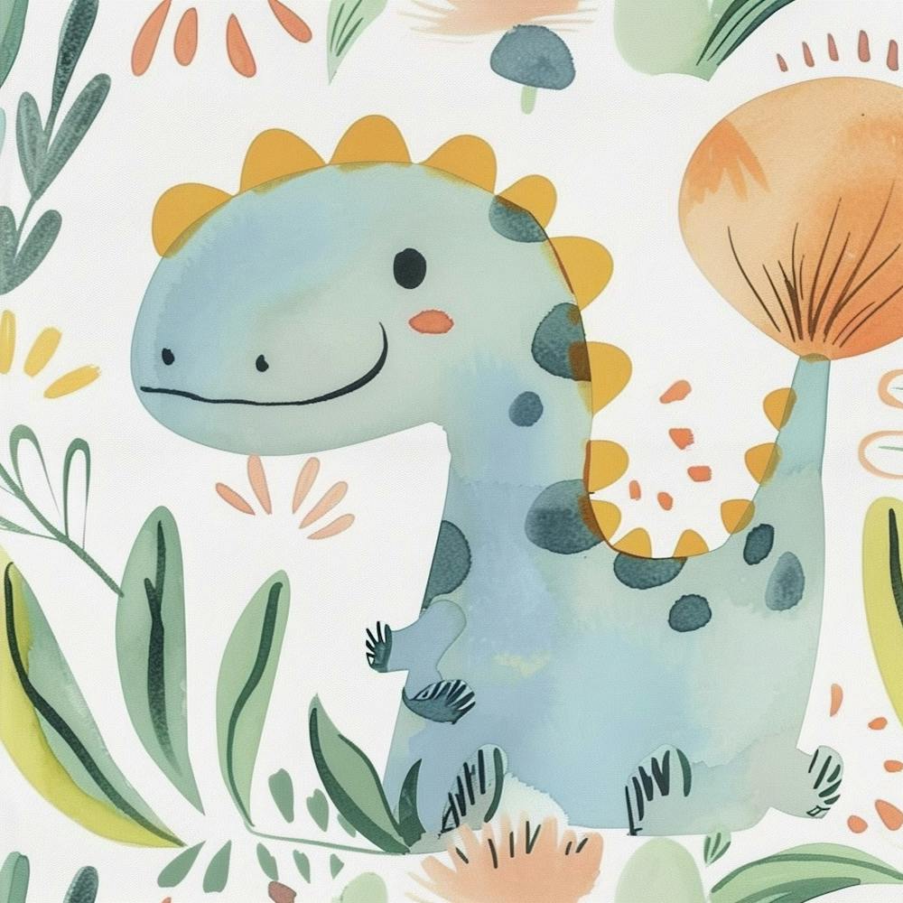 Cute Spiky Pattern Dinosaur 2