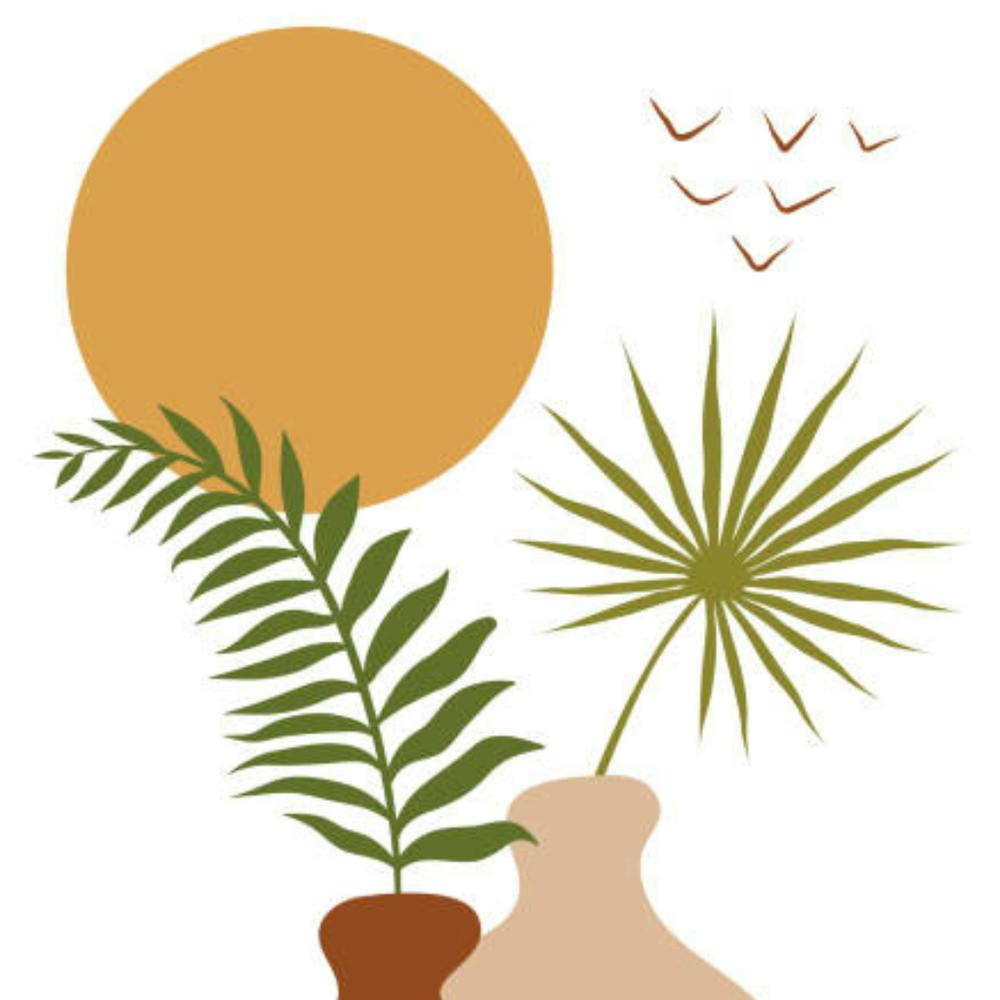 Palms And Birds
