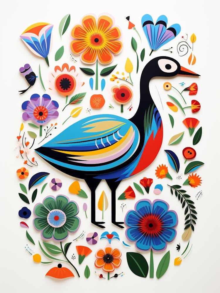 Scandinavian Bird Illustration Canada Goose