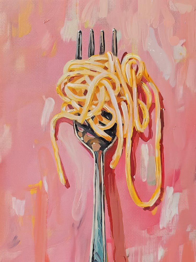 Pasta Forks Kitchen Spaghetti Lover Pink Aesthetic