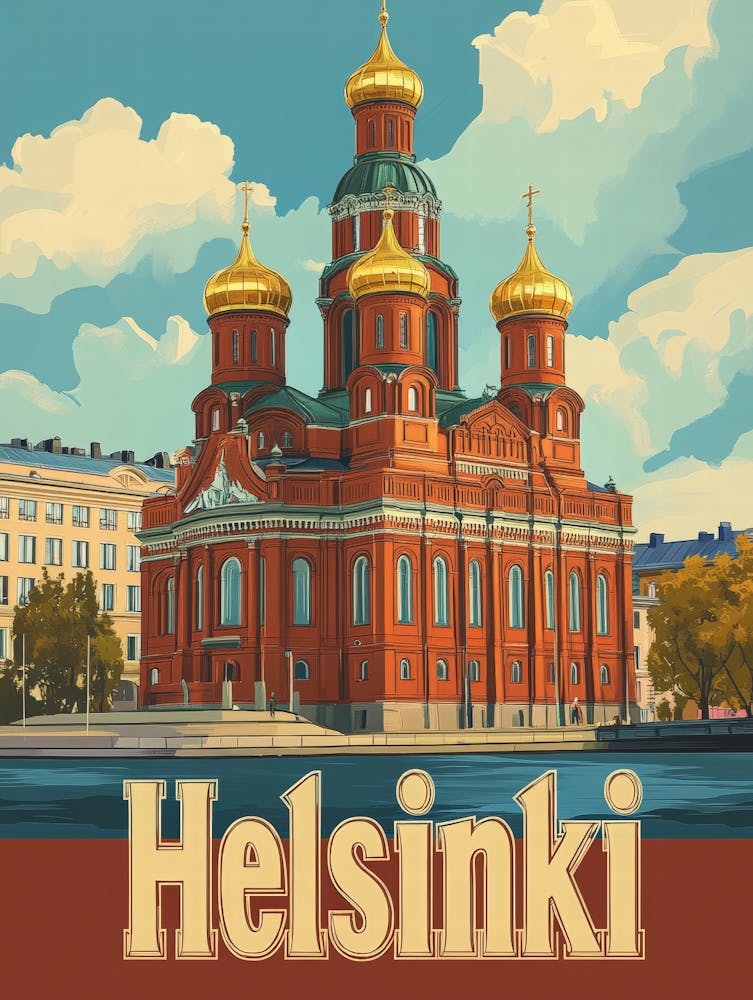Aihrgdesign A Retro Travel Poster For Helsinki 6