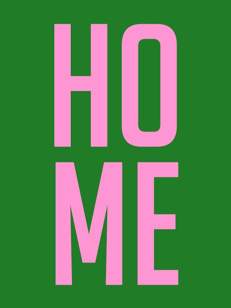 Home Typography Pink and Green
