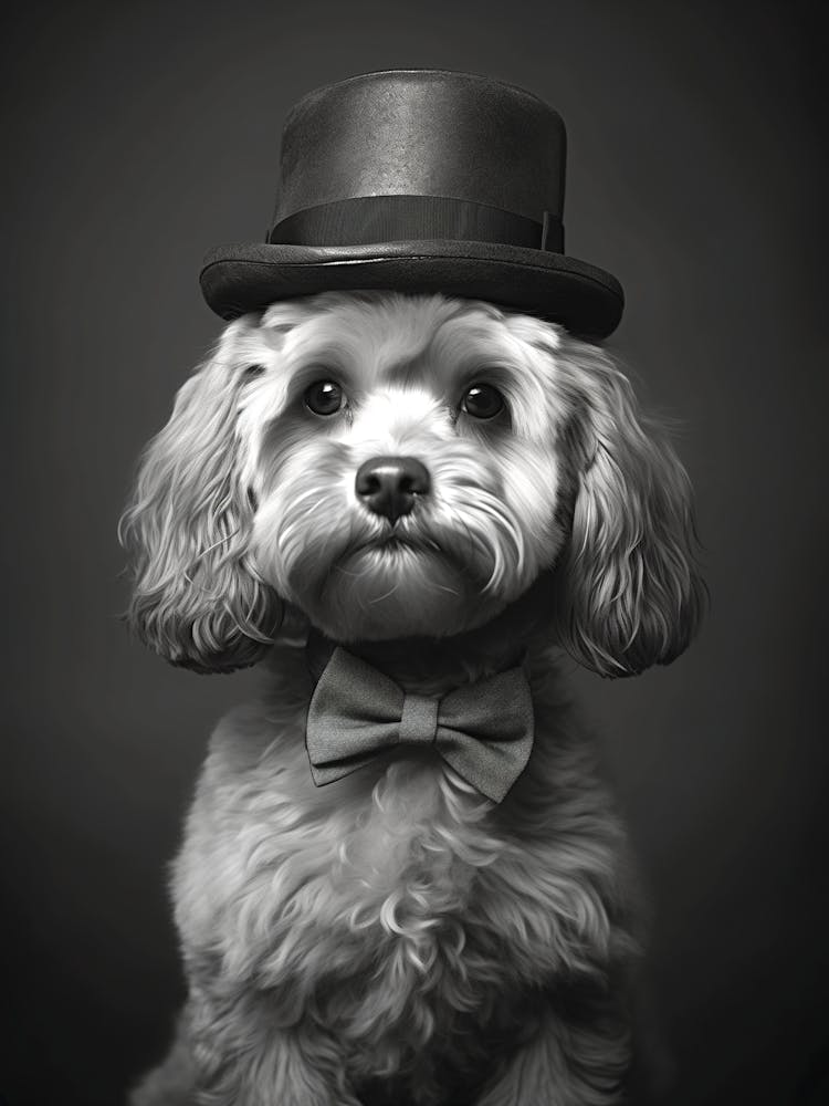 Cavapoo In A Top Hat