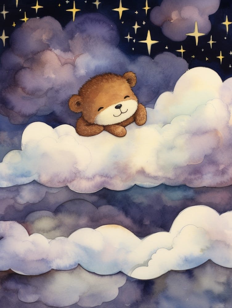 Baby Otter 2 Sleeping In The Clouds