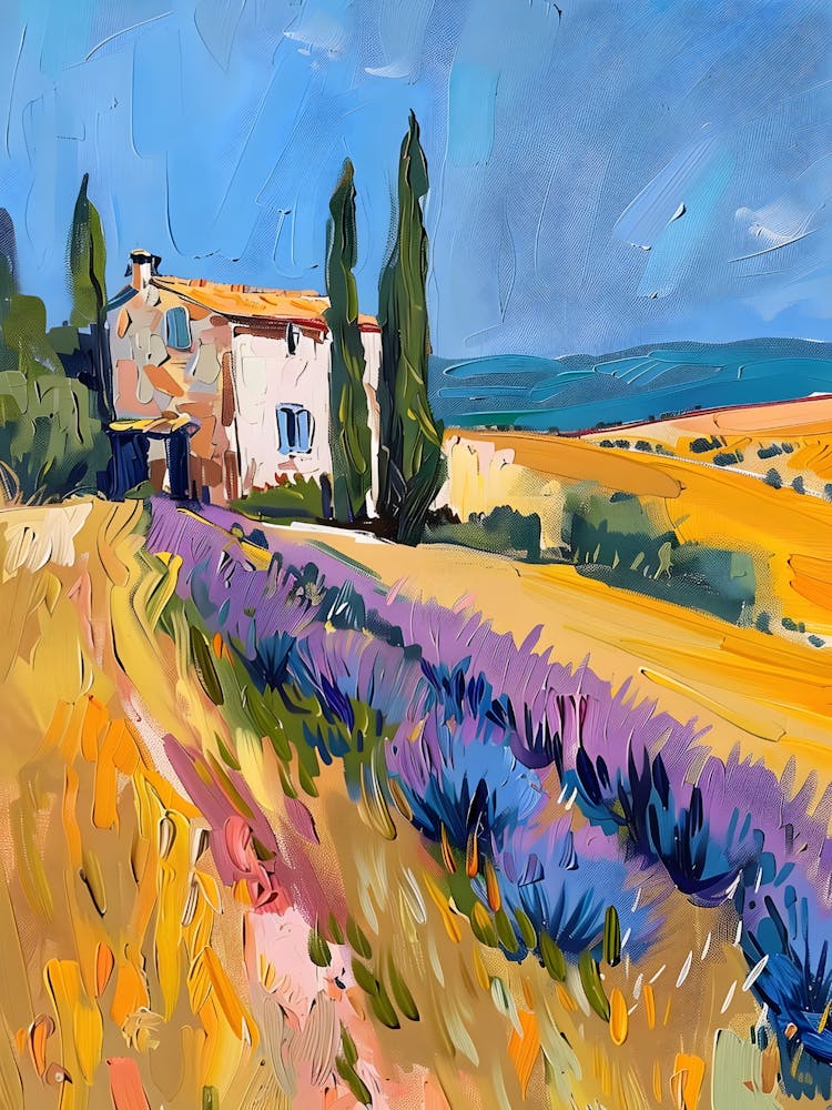 Lavender Fields In Tuscany