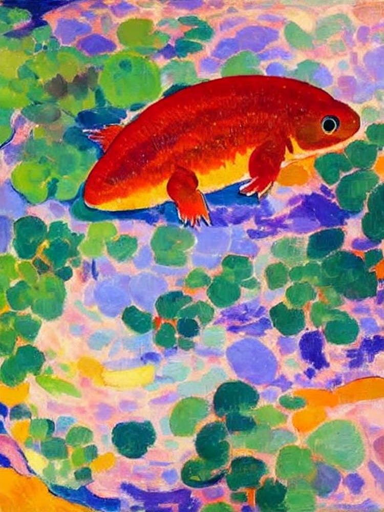 Japanese Giant Salamander Matisse Inspired