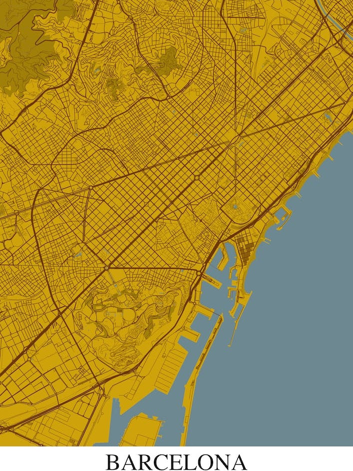 Barcelona Yellow Blue