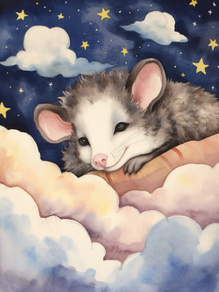 Baby Opossum 1 Sleeping In The Clouds