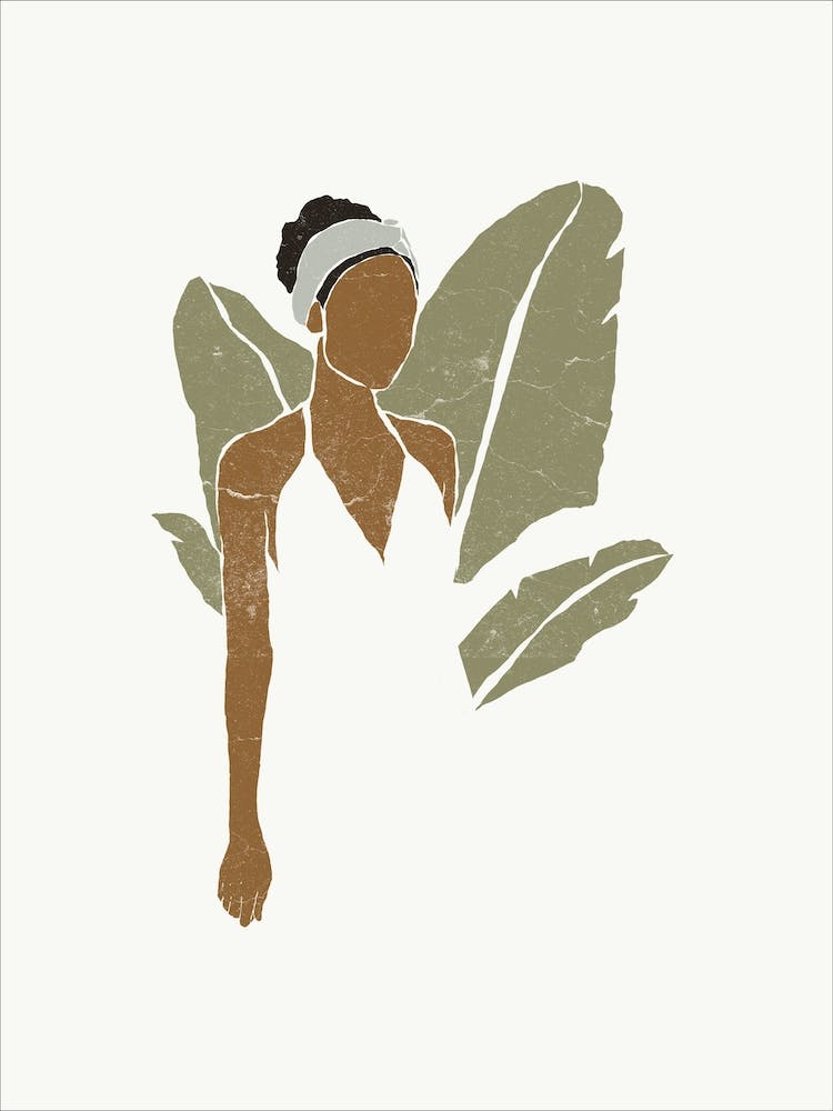 Boho Bird of Paradise Leaves III
