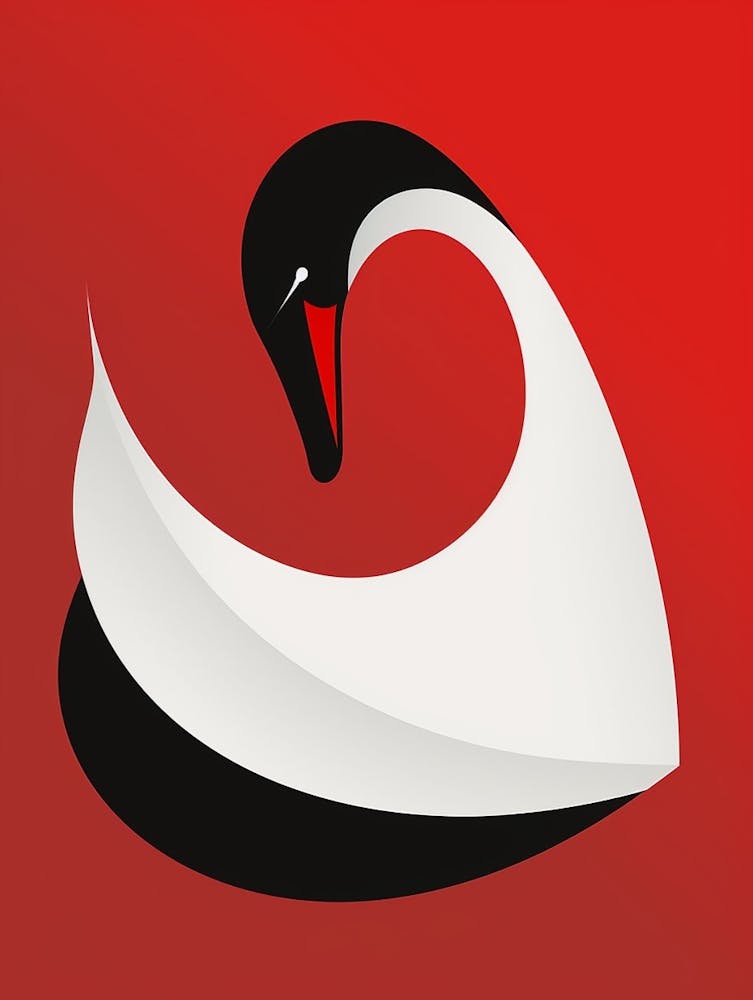 Swan Minimalist Abstract 3
