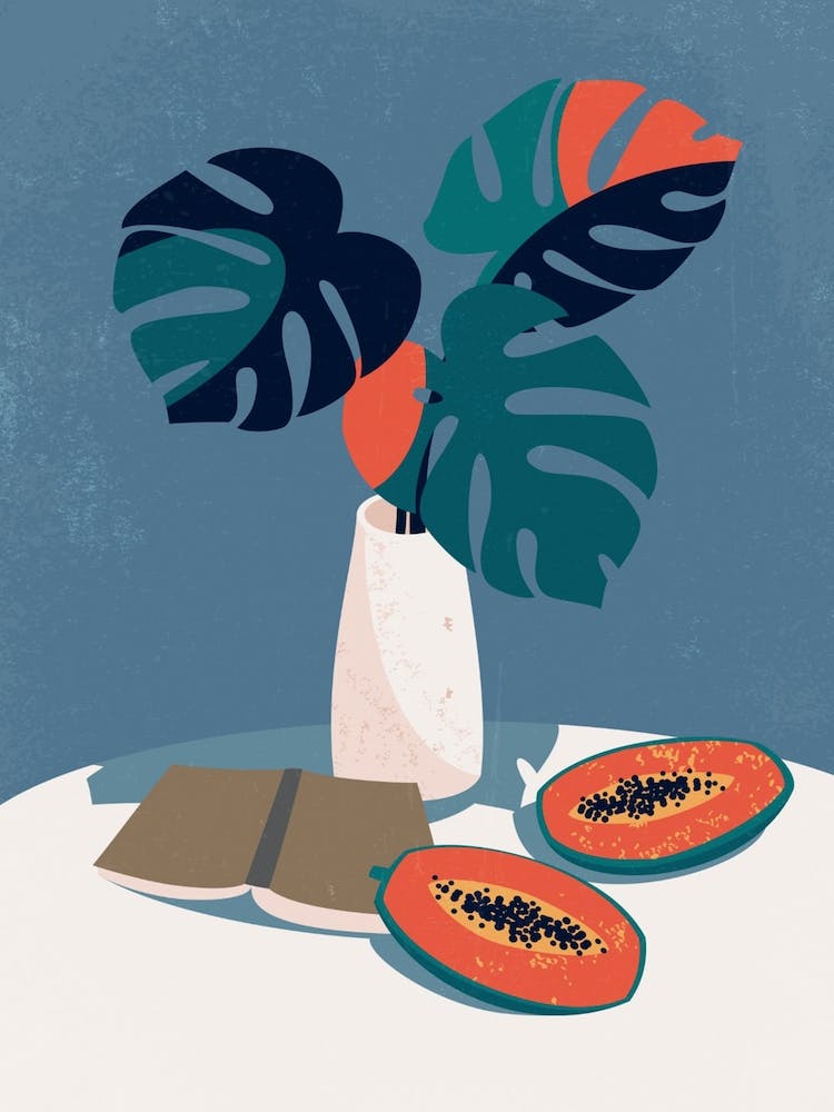 Illustration Of A Papaya