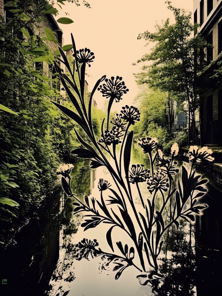 London, Regents Canal, Flower Collage 2