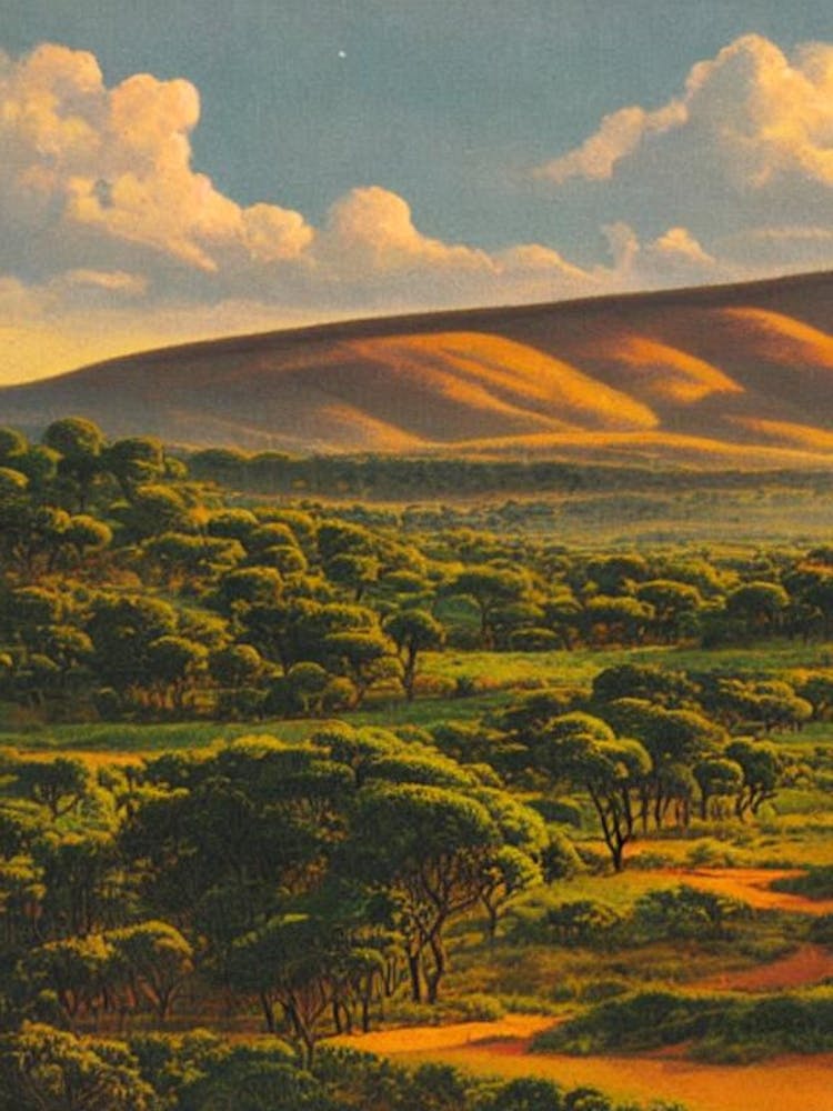 Addo Elephant National Park South Africa Vintage Poster