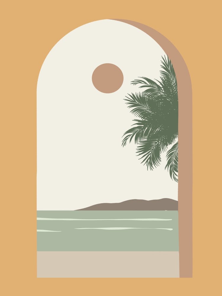 Palm Tree On The Beach