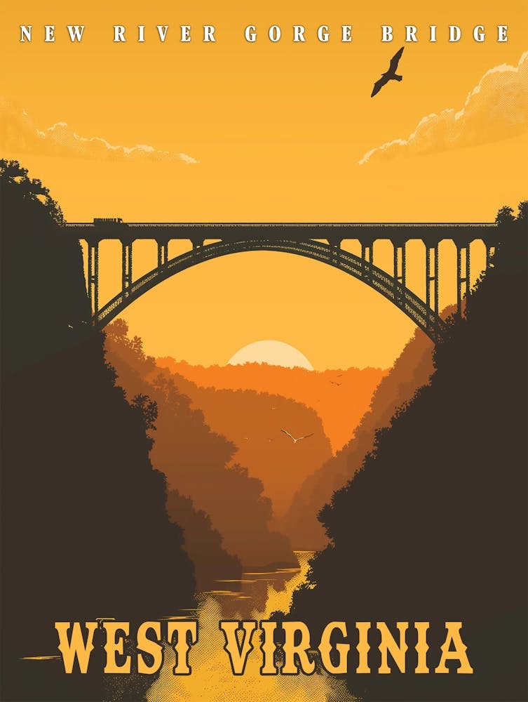 Vintage West Virginia Poster