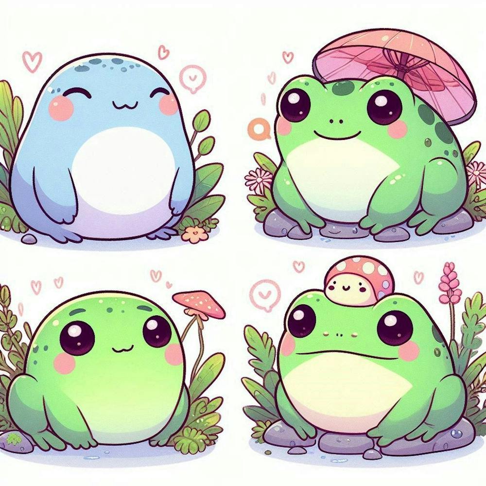 Kawaii Frogs