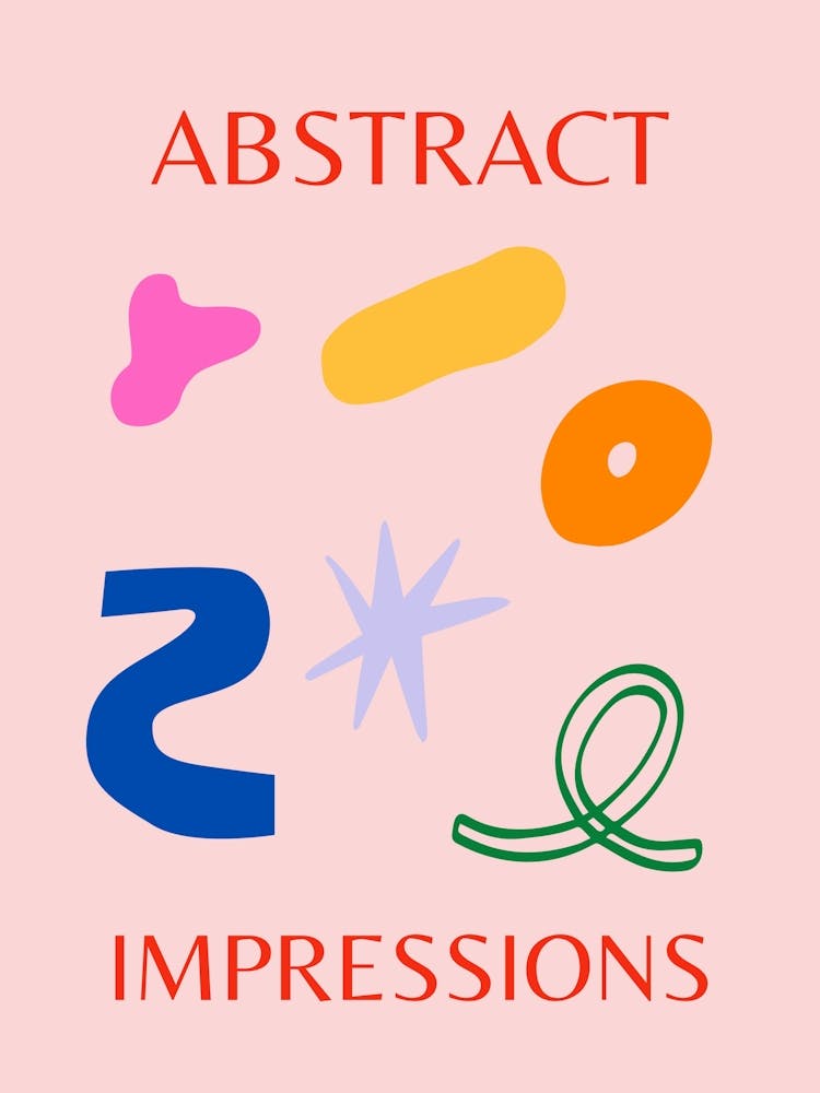 Abstract Impressions Poster 1 Pink